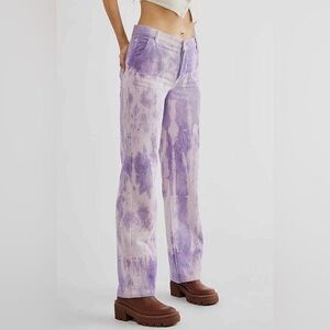 We The Free Reese Pitched Straight Leg Corduroy Pants in Moonlit Orchid